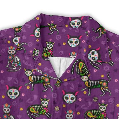 “El Gato Eterno” Día de Muertos Cotton Celebration Shirt