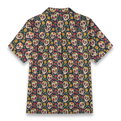 "Sugar Skull Fiesta" Cotton Celebration Shirt