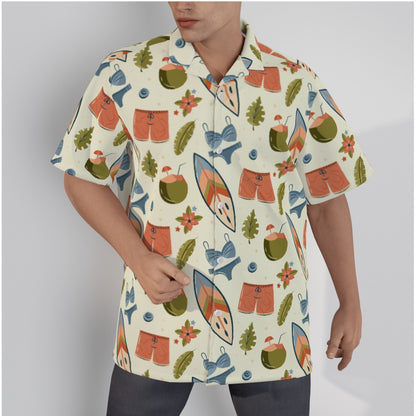 "Golden Sands Getaway" Hawaiian Shirt-Cotton