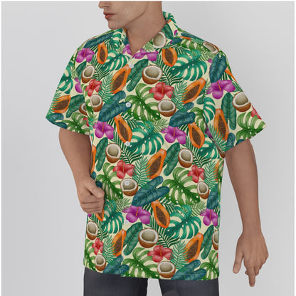 "Island Extravaganza" Hawaiian Shirt - Cotton