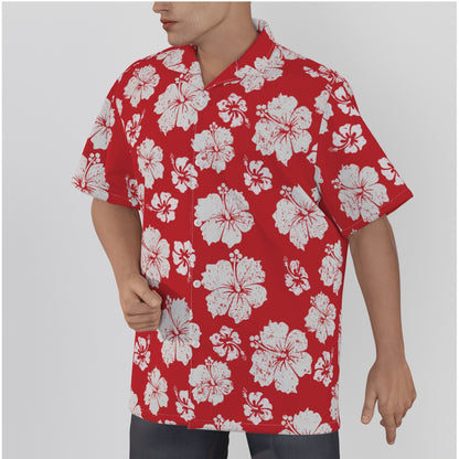 "Hibiscus Hues" Hawaiian Shirt - Cotton