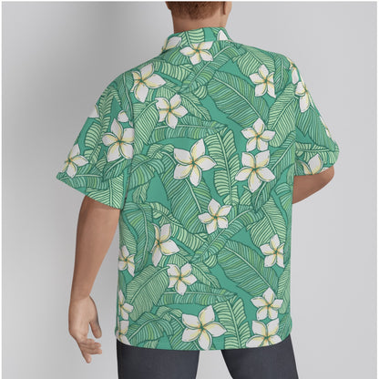 "Jasmine Palm Paradise" Hawaiian Shirt - Cotton