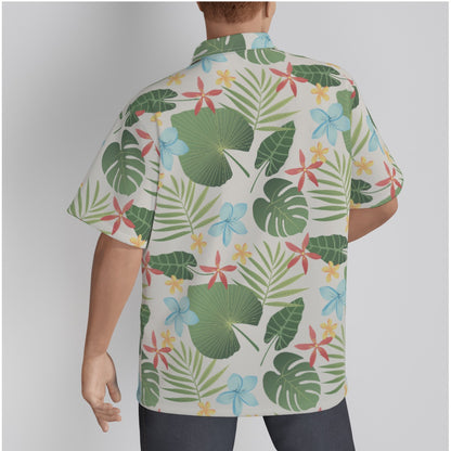 "Caribbean Leaf Carnival" Hawaiian Shirt - Cotton