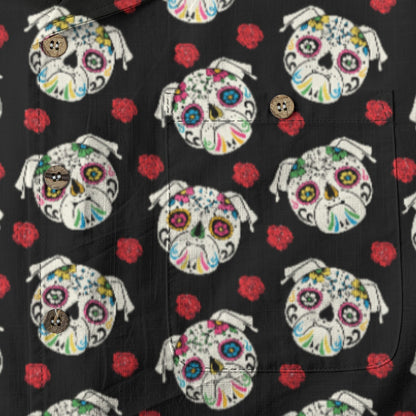 “Amor de Pug"  Día de Muertos Cotton Celebration Shirt