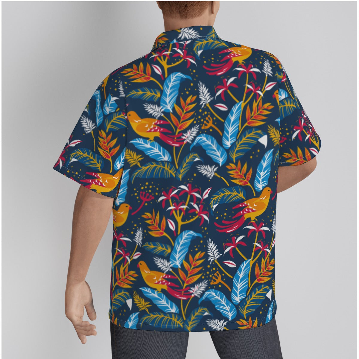 "Crazy Birds" Hawaiian Shirt - Cotton