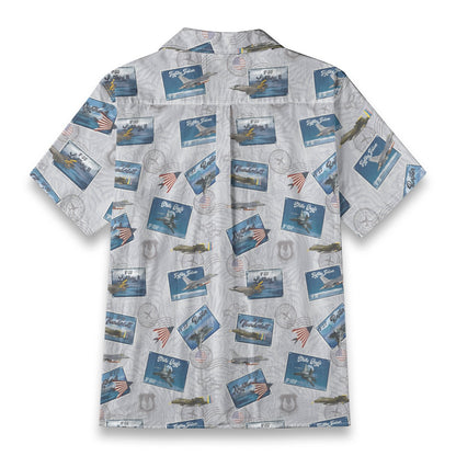 Hawaiian Shirt - Tribute to Current Fighter Jets of the USAF 100% Cotton! - White