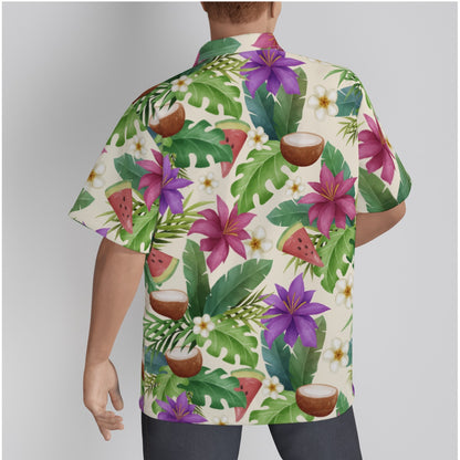 "Exotic Fruit Blossom" Hawaiian Shirt -Cotton