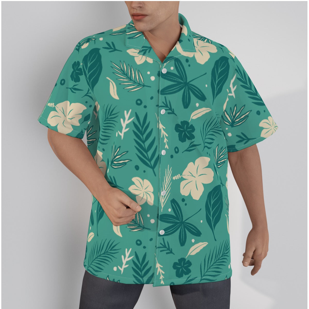 "Tropical Whispers" Hawaiian Shirt - Cotton