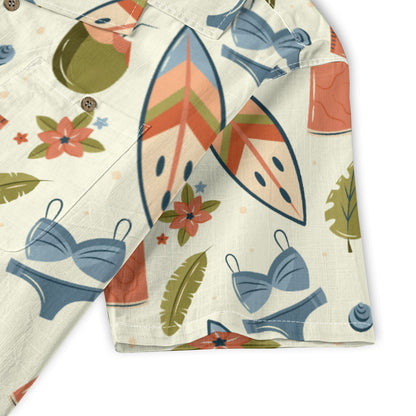 "Golden Sands Getaway" Hawaiian Shirt - 100% Cotton