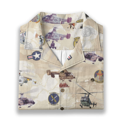 HH-43 "Huskie" Hawaiian Shirt – Cotton Edition | PEDRO-Inspired Vintage Aviation Vibes - Begie