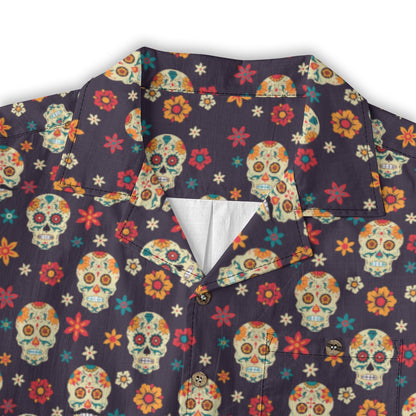 “Flores de Vida” Día de Muertos Cotton Celebration Shirt