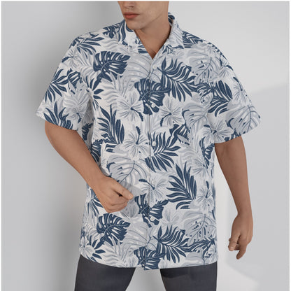 "Noir Tides" Hawaiian Shirt - Cotton