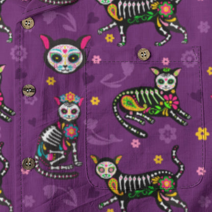 “El Gato Eterno” Día de Muertos Cotton Celebration Shirt
