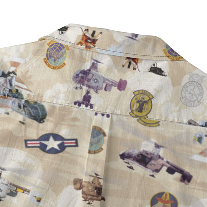 HH-43 "Huskie" Hawaiian Shirt – Cotton Edition | PEDRO-Inspired Vintage Aviation Vibes - Begie
