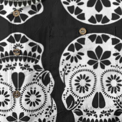“Calavera Blanca” Día de Muertos Cotton Celebration Shirt