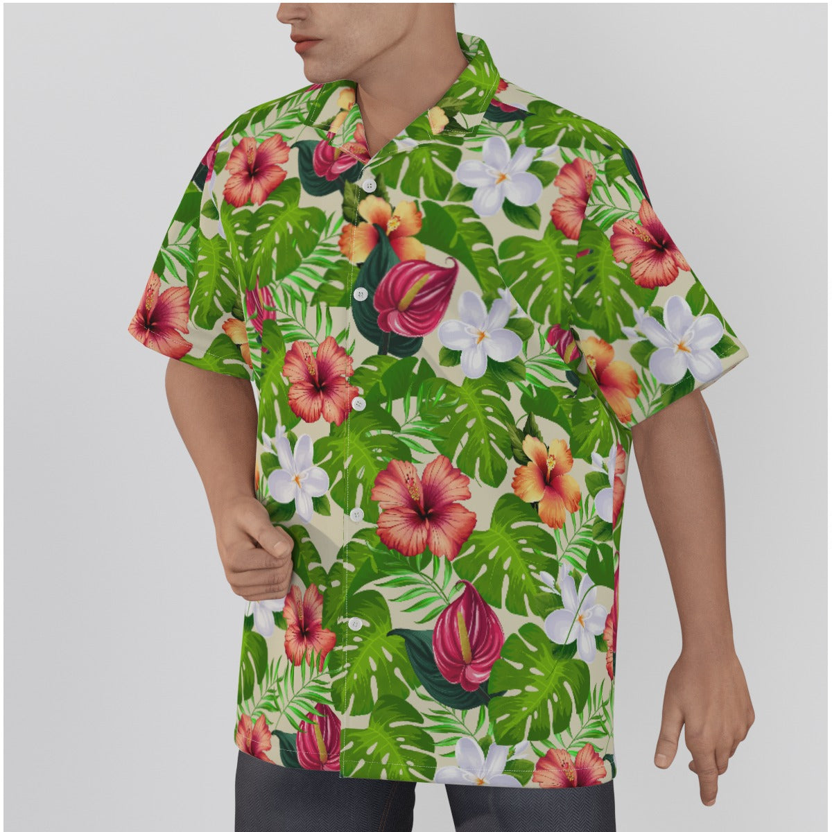 "Jungle Odyssey: Beach Vibes" Hawaiian Shirt - Cotton