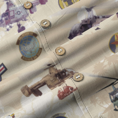 HH-43 "Huskie" Hawaiian Shirt – Cotton Edition | PEDRO-Inspired Vintage Aviation Vibes - Begie