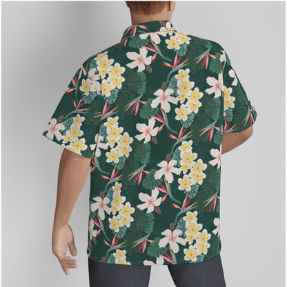 "Dark Allure" Hawaiian Shirt - Cotton