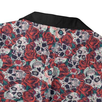 "Dia De Muertos in Roses" Cotton Celebration Shirt