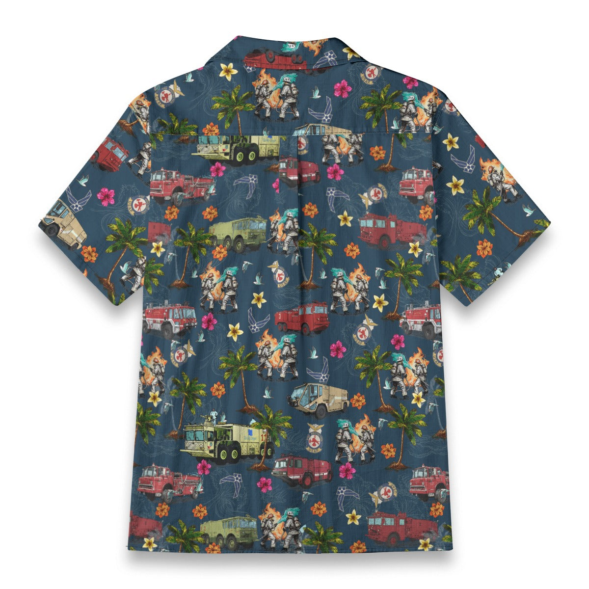 Air Force Firefighters Fundraiser Hawaiian Shirt by Island Vibes For Life - Blue