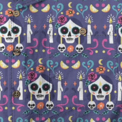“Noches de Recuerdo” Día de Muertos Cotton Celebration Shirt