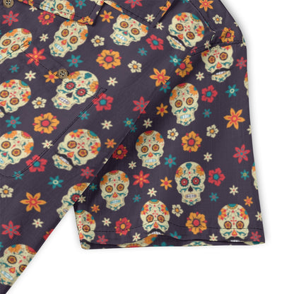 “Flores de Vida” Día de Muertos Cotton Celebration Shirt