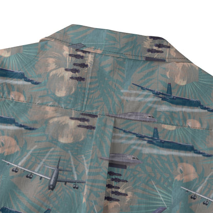 "USAF Bombers" Tribute Hawaiian Shirt, Green 100% Cotton!