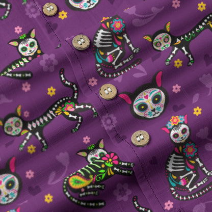 “El Gato Eterno” Día de Muertos Cotton Celebration Shirt