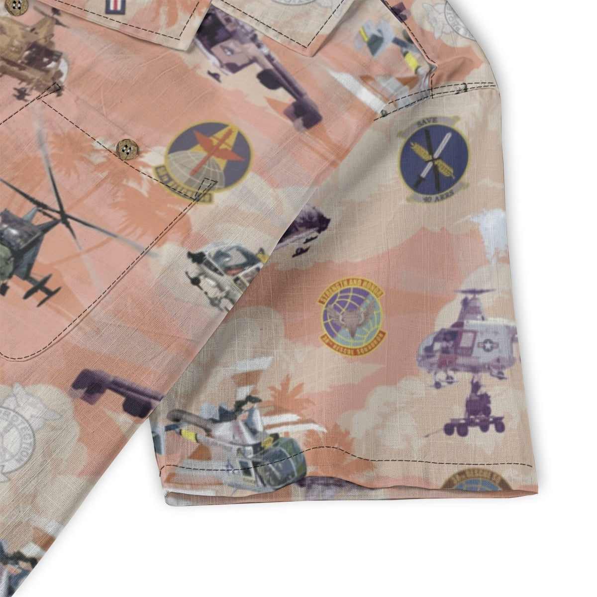 HH-43 "Huskie" Hawaiian Shirt – Cotton Edition | PEDRO-Inspired Vintage Aviation Vibes - Red