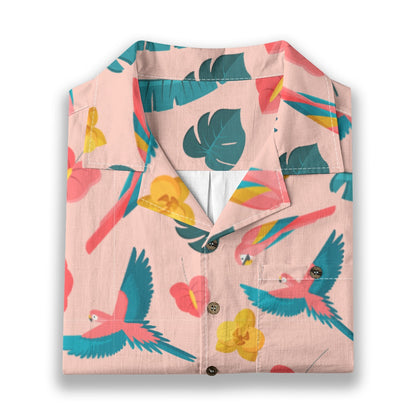 "Colorful Plumage" Hawaiian Shirt - 100% Cotton