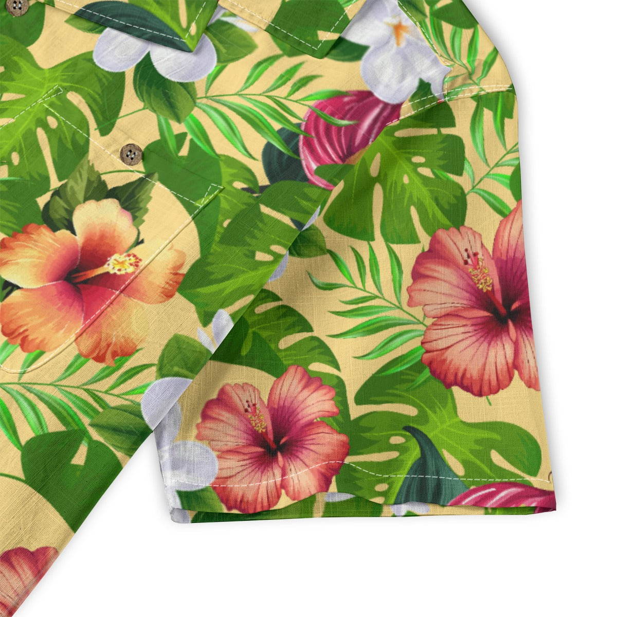 "Jungle Odyssey Hues: Golden Sun" Hawaiian Shirt - 100% Cotton