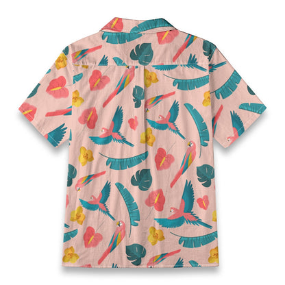 "Colorful Plumage" Hawaiian Shirt - 100% Cotton
