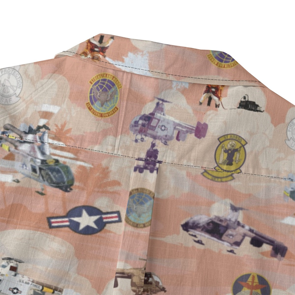 HH-43 "Huskie" Hawaiian Shirt – Cotton Edition | PEDRO-Inspired Vintage Aviation Vibes - Red