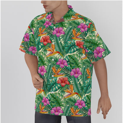 "Bird of Paradise Delight" Hawaiian Shirt - Cotton