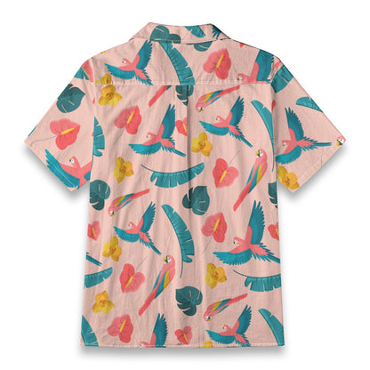 "Colorful Plumage" Hawaiian Shirt - 100% Cotton