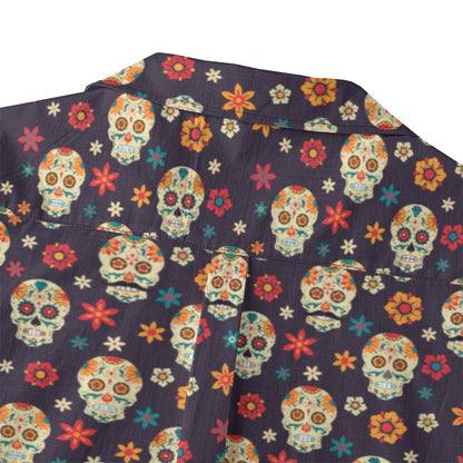 “Flores de Vida” Día de Muertos Cotton Celebration Shirt