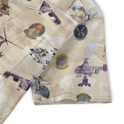 HH-43 "Huskie" Hawaiian Shirt – Cotton Edition | PEDRO-Inspired Vintage Aviation Vibes - Begie