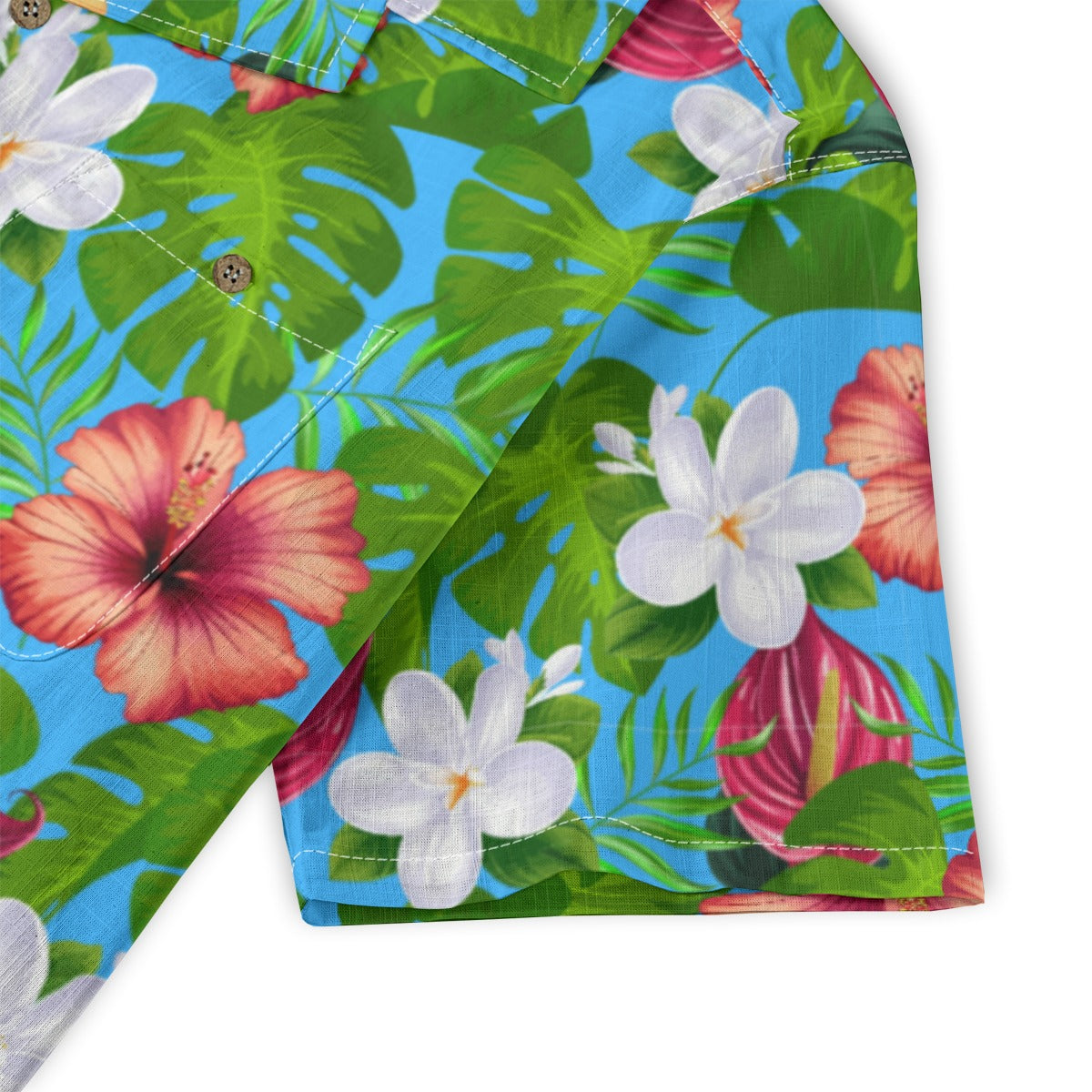 "Jungle Odyssey Hues: Rainforest Expedition" Hawaiian Shirt - 100% Cotton