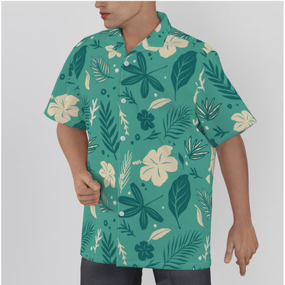 "Tropical Whispers" Hawaiian Shirt - Cotton