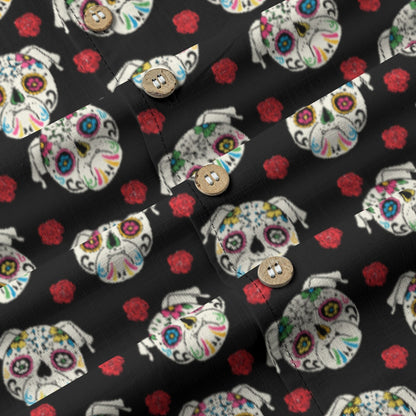 “Amor de Pug"  Día de Muertos Cotton Celebration Shirt