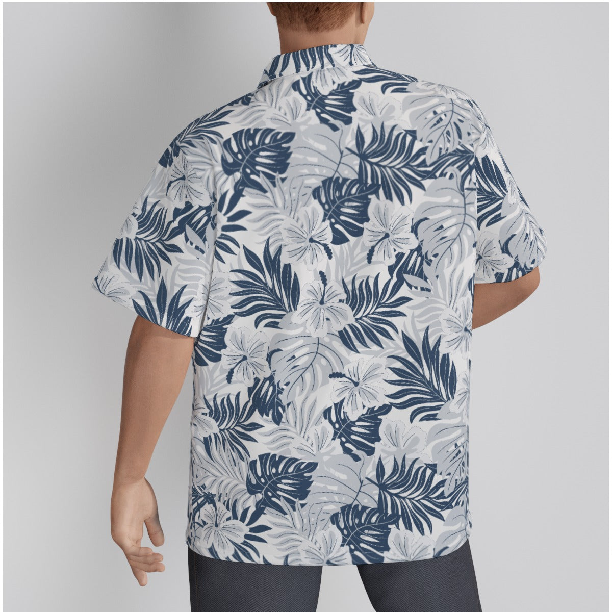 "Noir Tides" Hawaiian Shirt - Cotton