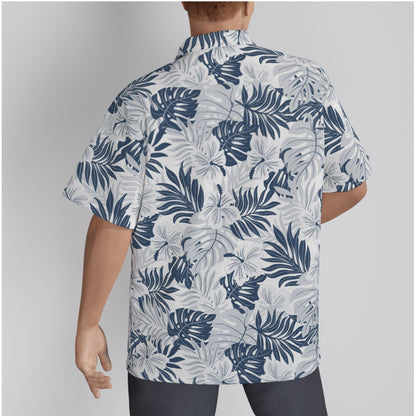 "Noir Tides" Hawaiian Shirt - Cotton