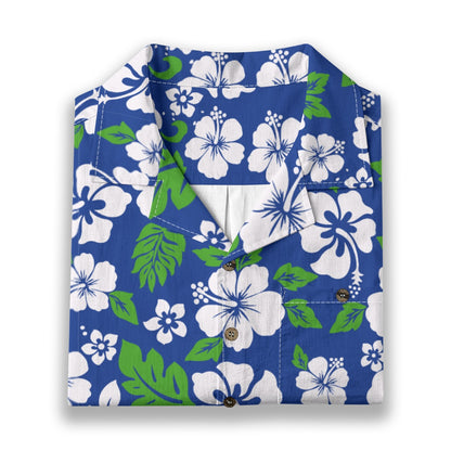 "Aloha Spirit Blooms" Hawaiian Shirt - 100% Cotton