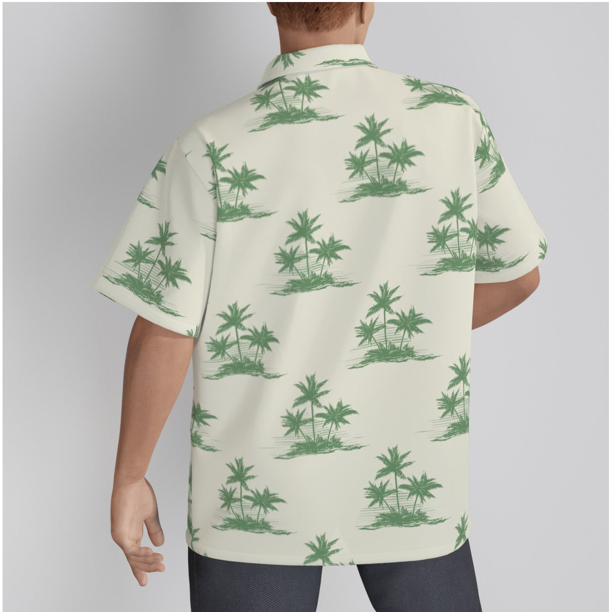 "Three Palm Island" Hawaiian Shirt - Cotton