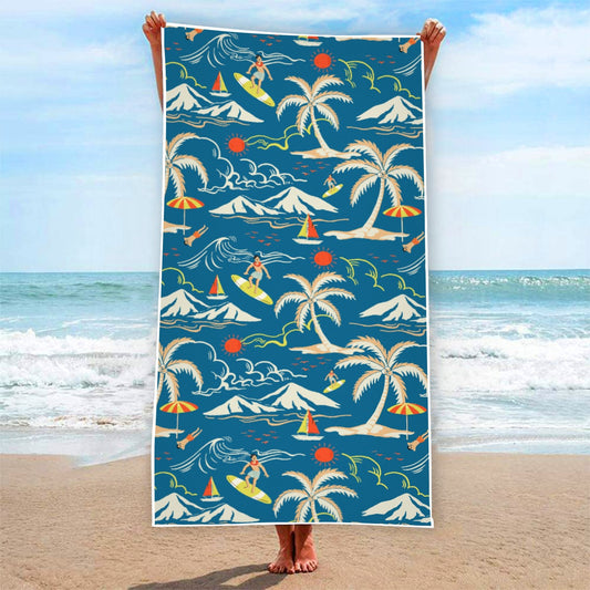 "Surfin' Sailin and Tsunami"  Beach Towel -From $29.99!