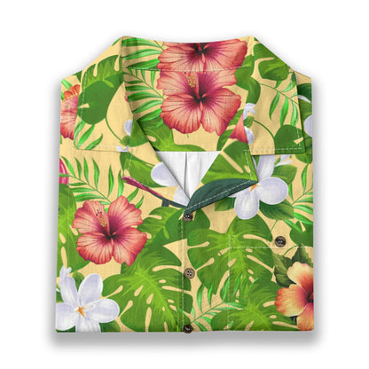 "Jungle Odyssey Hues: Golden Sun" Hawaiian Shirt - 100% Cotton