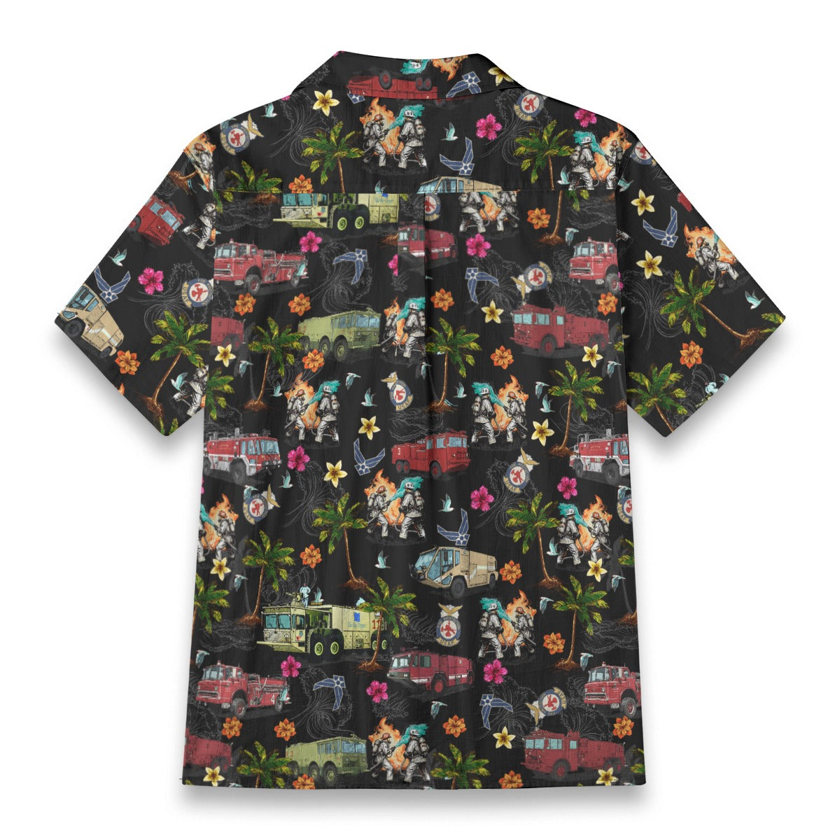 Air Force Firefighters Fundraiser Hawaiian Shirt by Island Vibes For Life - Black