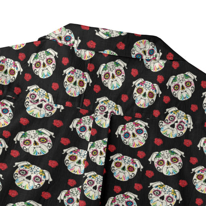 “Amor de Pug"  Día de Muertos Cotton Celebration Shirt