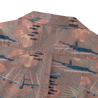 "USAF Bombers" Tribute Hawaiian Shirt, Beige 100% Cotton!