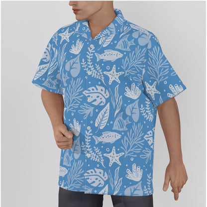 "Marine Marvels" Hawaiian Shirt - Cotton